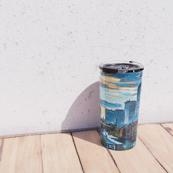 Boston Skyline Travel Mug Gallery Image 4