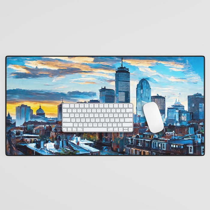 Boston Skyline Desk Mat Gallery Image 1