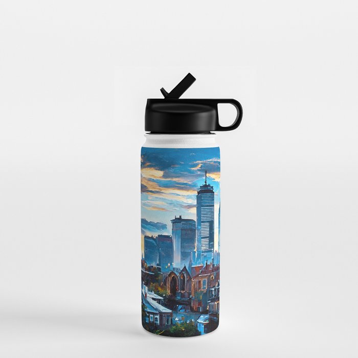 Boston Skyline Water Bottle Gallery Image 1