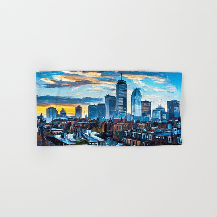 Boston Skyline Bath Towel Gallery Image 1