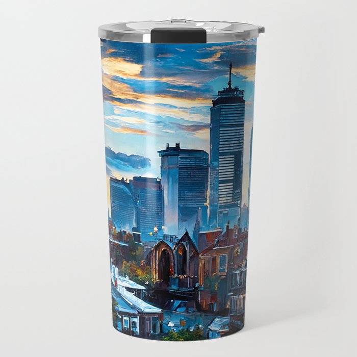 Boston Skyline Travel Mug Gallery Image 1