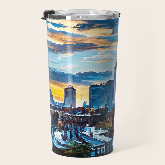 Boston Skyline Travel Mug Gallery Image 3