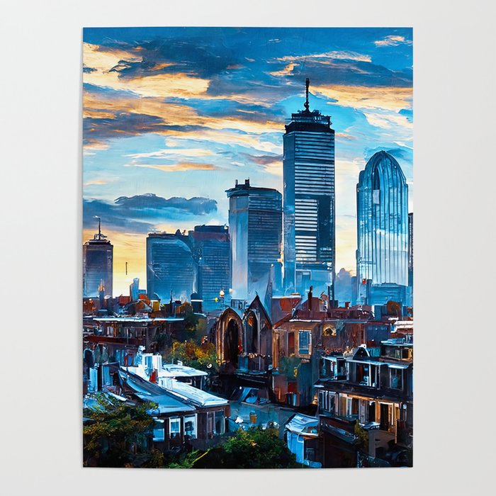 Boston Skyline Poster