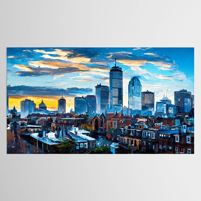 Boston Skyline Tablecloth Gallery Image 2