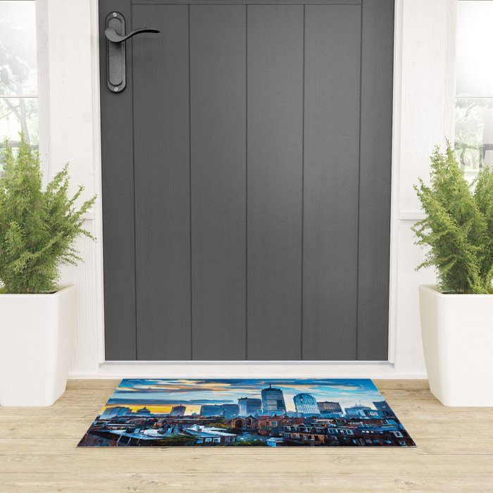 Boston Skyline Welcome Mat Gallery Image 3