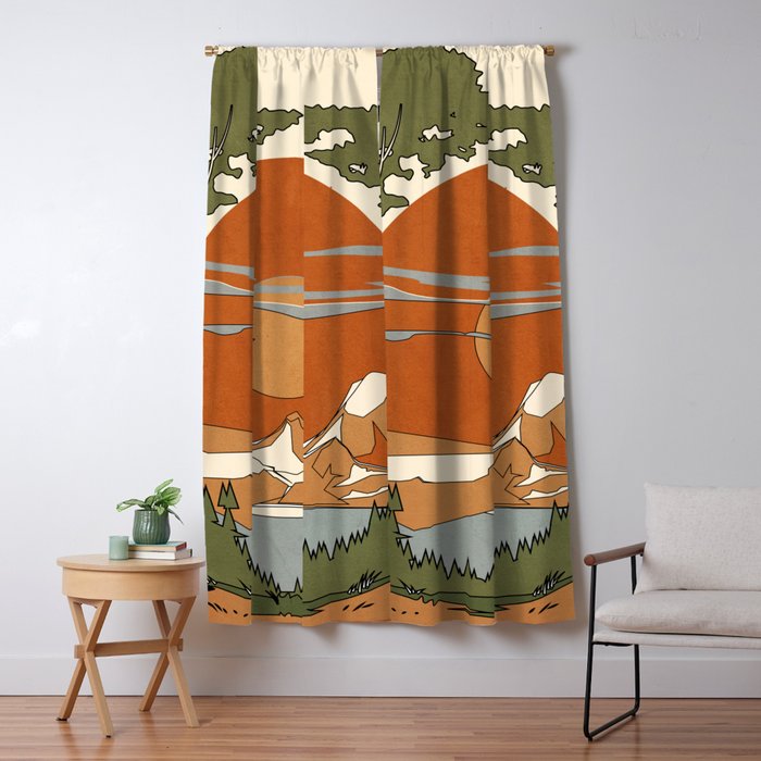 Wild Abstract Landscape 2 Window Curtain Gallery Image 5