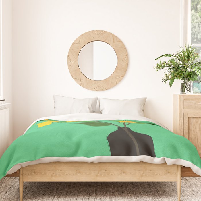 Branches Blooming Green Duvet Cover Gallery Image 3