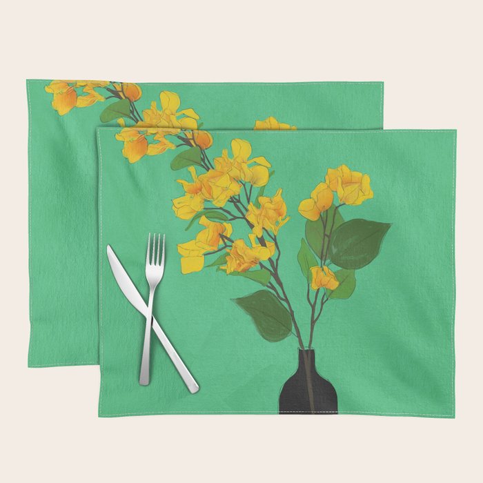 Branches Blooming Green Placemat Gallery Image 1