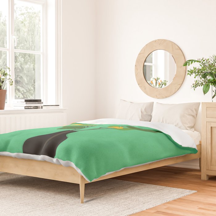 Branches Blooming Green Duvet Cover Gallery Image 2
