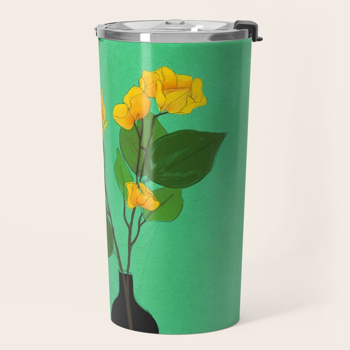 Branches Blooming Green Travel Mug Gallery Image 2
