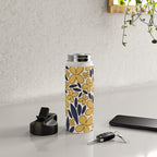 Four-leaf Flower Pattern / Yellow & Blue Water Bottle Gallery Image 4