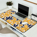 Four-leaf Flower Pattern / Yellow & Blue Desk Mat Gallery Image 2