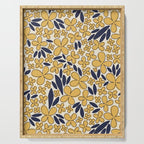 Four-leaf Flower Pattern / Yellow & Blue Serving Tray Gallery Image 1