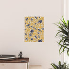 Four-leaf Flower Pattern / Yellow & Blue Poster Gallery Image 2