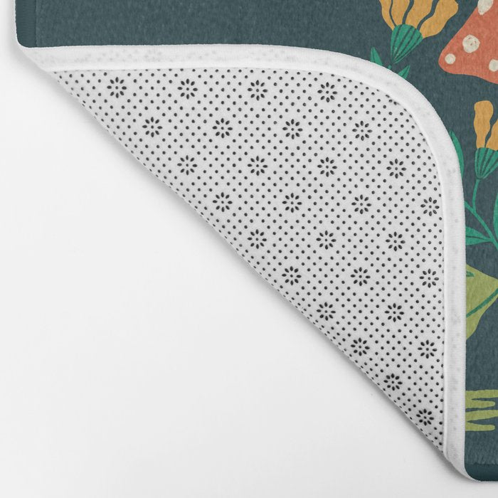 Moonlight Flower Frogs and Mushroom Bath Mat Gallery Image 2