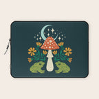 Moonlight Flower Frogs and Mushroom Laptop Sleeve Gallery Image 1