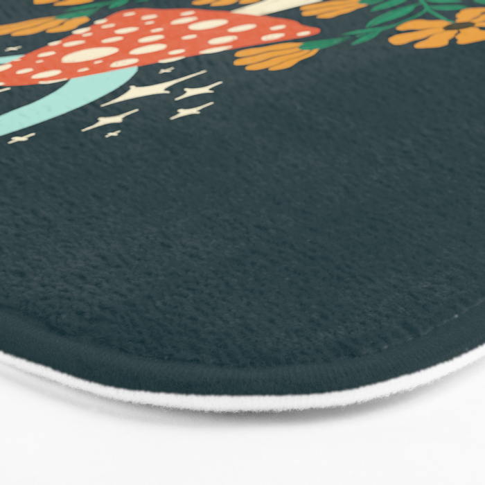 Moonlight Flower Frogs and Mushroom Bath Mat Gallery Image 3