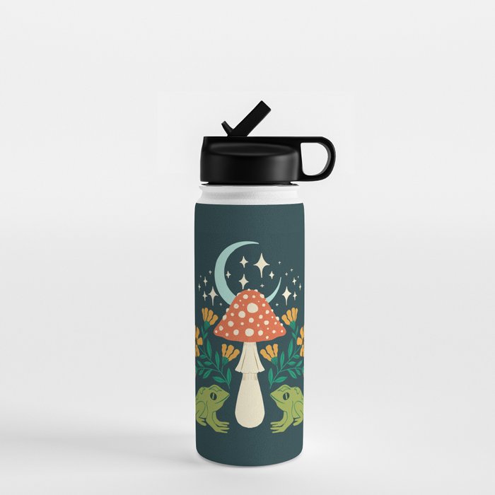 Moonlight Flower Frogs and Mushroom Water Bottle Gallery Image 1