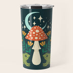 Moonlight Flower Frogs and Mushroom Travel Mug Gallery Image 1