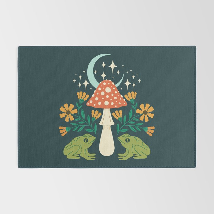Moonlight Flower Frogs and Mushroom Rug Gallery Image 2