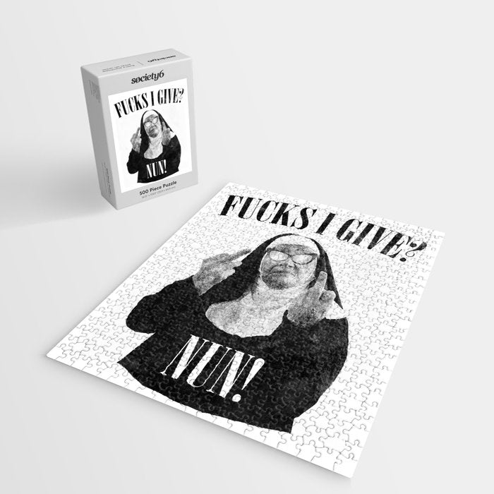Funny Fucks I Give, Nun Saying Jigsaw Puzzle Gallery Image 2