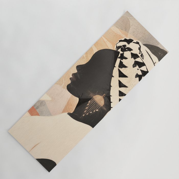 Woman with Turban Yoga Mat Gallery Image 1