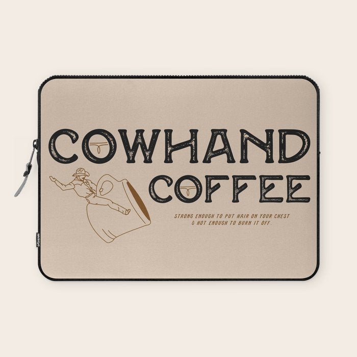 Cowhand Coffee - Rustic Laptop Sleeve Gallery Image 1