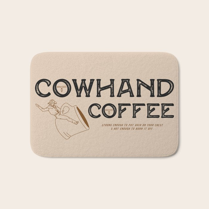 Cowhand Coffee - Rustic Bath Mat Gallery Image 1