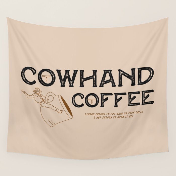 Cowhand Coffee - Rustic Wall Tapestry Gallery Image 1