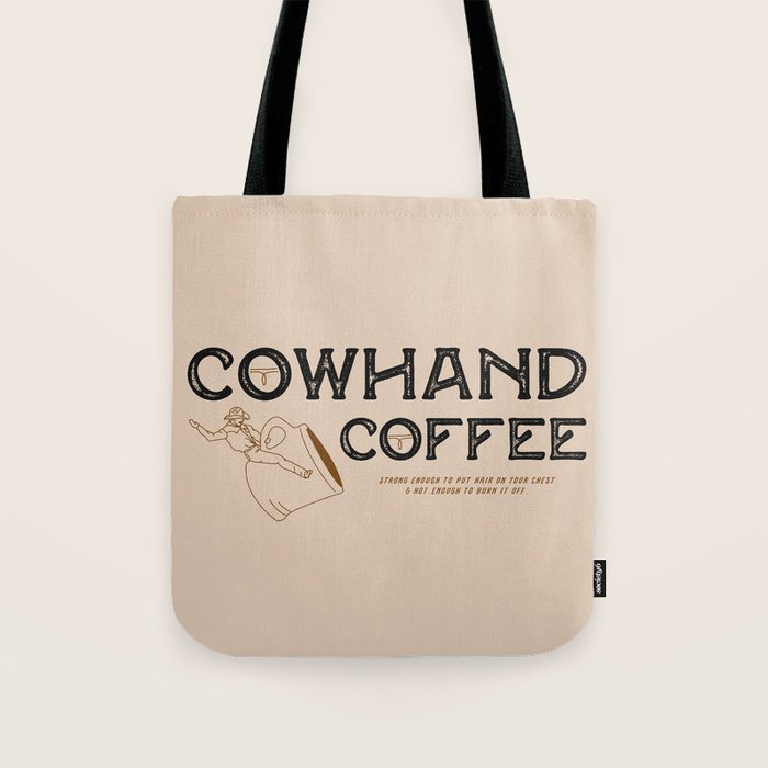 Cowhand Coffee - Rustic Tote Bag Gallery Image 1