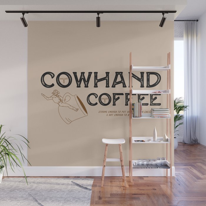 Cowhand Coffee - Rustic Wall Mural Gallery Image 1