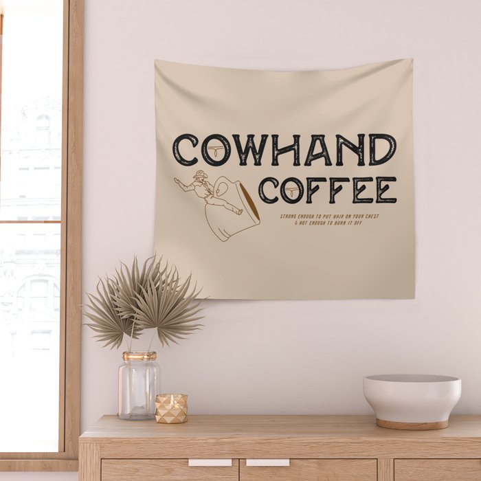 Cowhand Coffee - Rustic Wall Tapestry Gallery Image 2