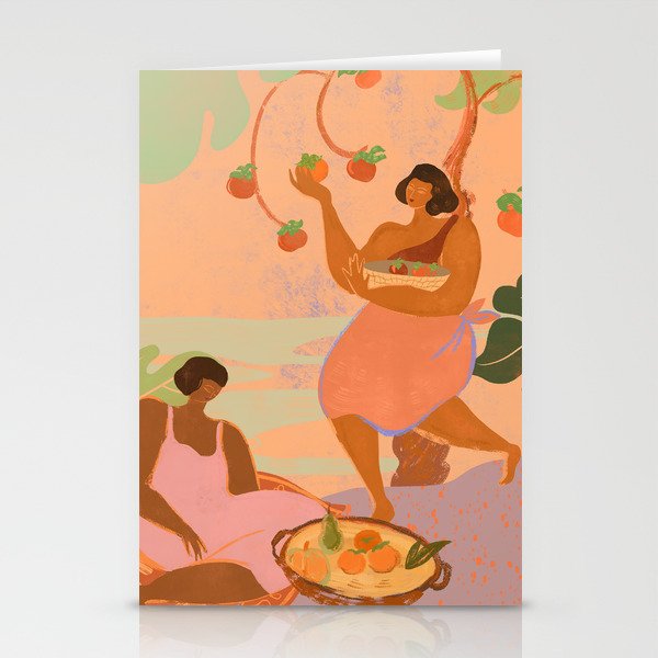 Persimmons in Autumn Stationery Card Gallery Image 1