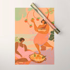 Persimmons in Autumn Wrapping Paper Gallery Image 1