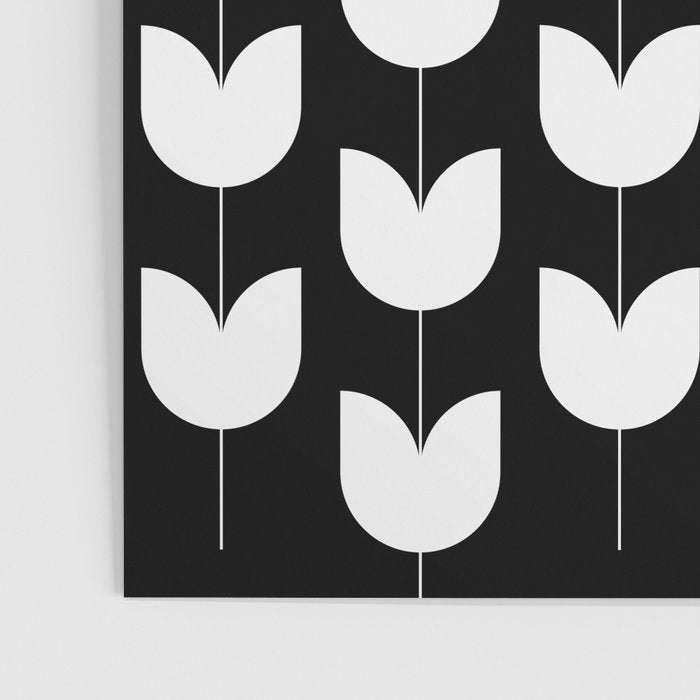 Spring Tulips IV Black and White Mid Century Flowers Poster Gallery Image 3
