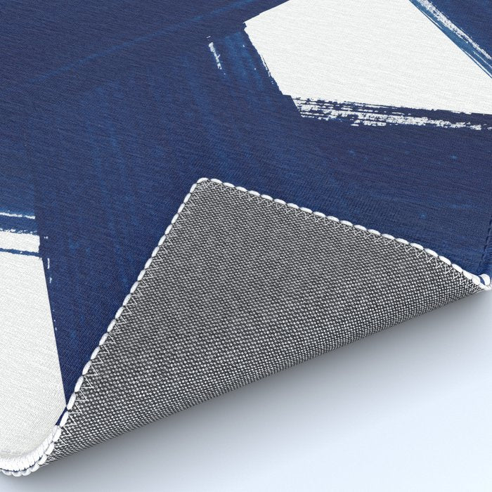 Indigo Abstract Brush Strokes | No. 3 Rug Gallery Image 4