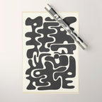Minimal Abstract Maze - Noir Wrapping Paper Gallery Image 1