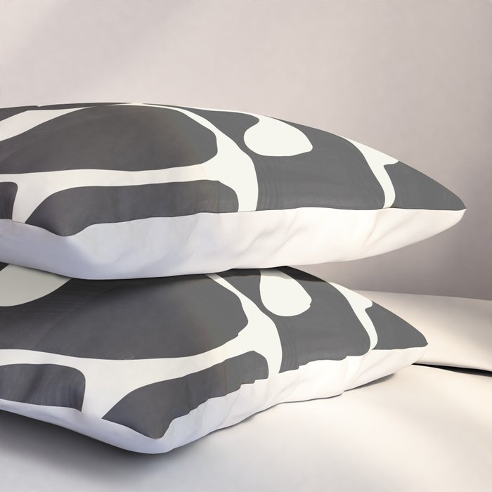 Minimal Abstract Maze - Noir Pillow Sham Gallery Image 3