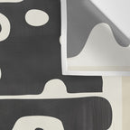 Minimal Abstract Maze - Noir Wall Tapestry Gallery Image 3