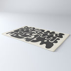 Minimal Abstract Maze - Noir Rug Gallery Image 3