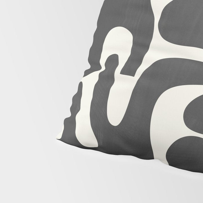 Minimal Abstract Maze - Noir Pillow Sham Gallery Image 4