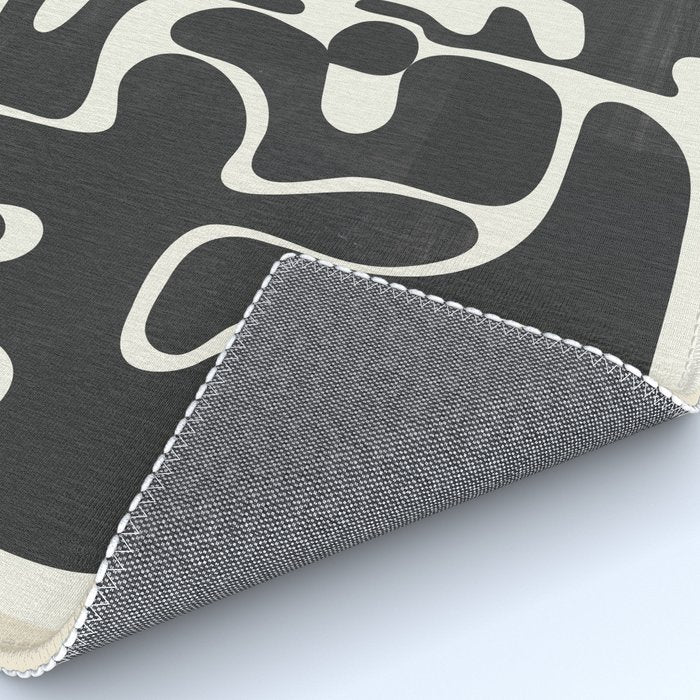 Minimal Abstract Maze - Noir Rug Gallery Image 4