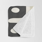 Minimal Abstract Maze - Noir Throw Blanket Gallery Image 3