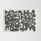 Minimal Abstract Maze - Noir Rug Gallery Image 2
