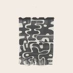Minimal Abstract Maze - Noir Wall Hanging Gallery Image 1