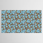 Blue Floral Retro Tablecloth Gallery Image 2