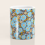 Blue Floral Retro Coffee Mug Gallery Image 4
