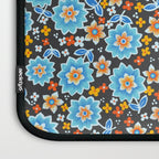 Blue Floral Retro Laptop Sleeve Gallery Image 3