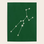Taurus Zodiac Star Constellation Line Art Green Poster Gallery Image 4