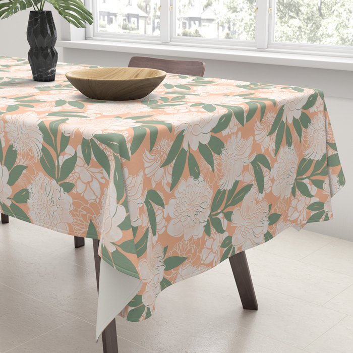 Modern floral blooms PGM7 Tablecloth Gallery Image 3